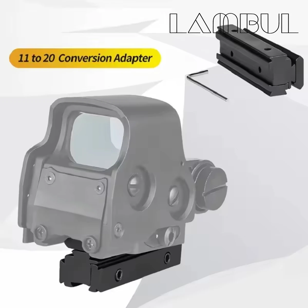 Adaptador convertidor de riel Picatinny táctico de 11mm a 20mm, pistola de caza, óptica, telescopio, montaje de mira, Base, soporte elevador de alcance - imagen 3