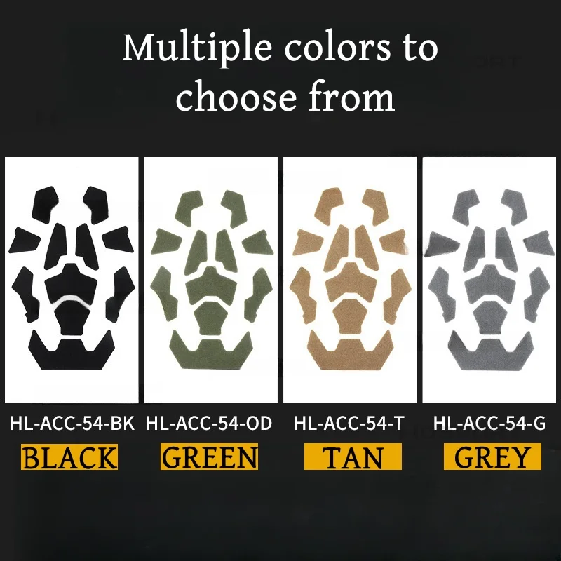 Parches adhesivos de gamuza de corte alto para casco rápido al aire libre, gancho y bucle, accesorios para casco rápido - imagen 4