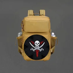 Parche de PVC de calavera de doble hoja, parches militares de gancho y bucle para ropa, sombreros, insignia de moral táctica, pegatinas decorativas para mochila