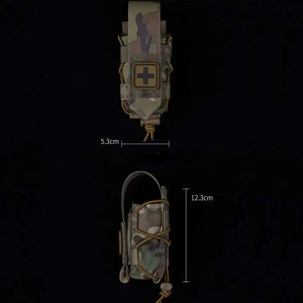 Bolsa de torniquete táctico, soporte versátil TQ, Kit de trauma de desplegado rápido, Clip Molle, cinturón de combate, accesorios para chaleco de caza - imagen 2