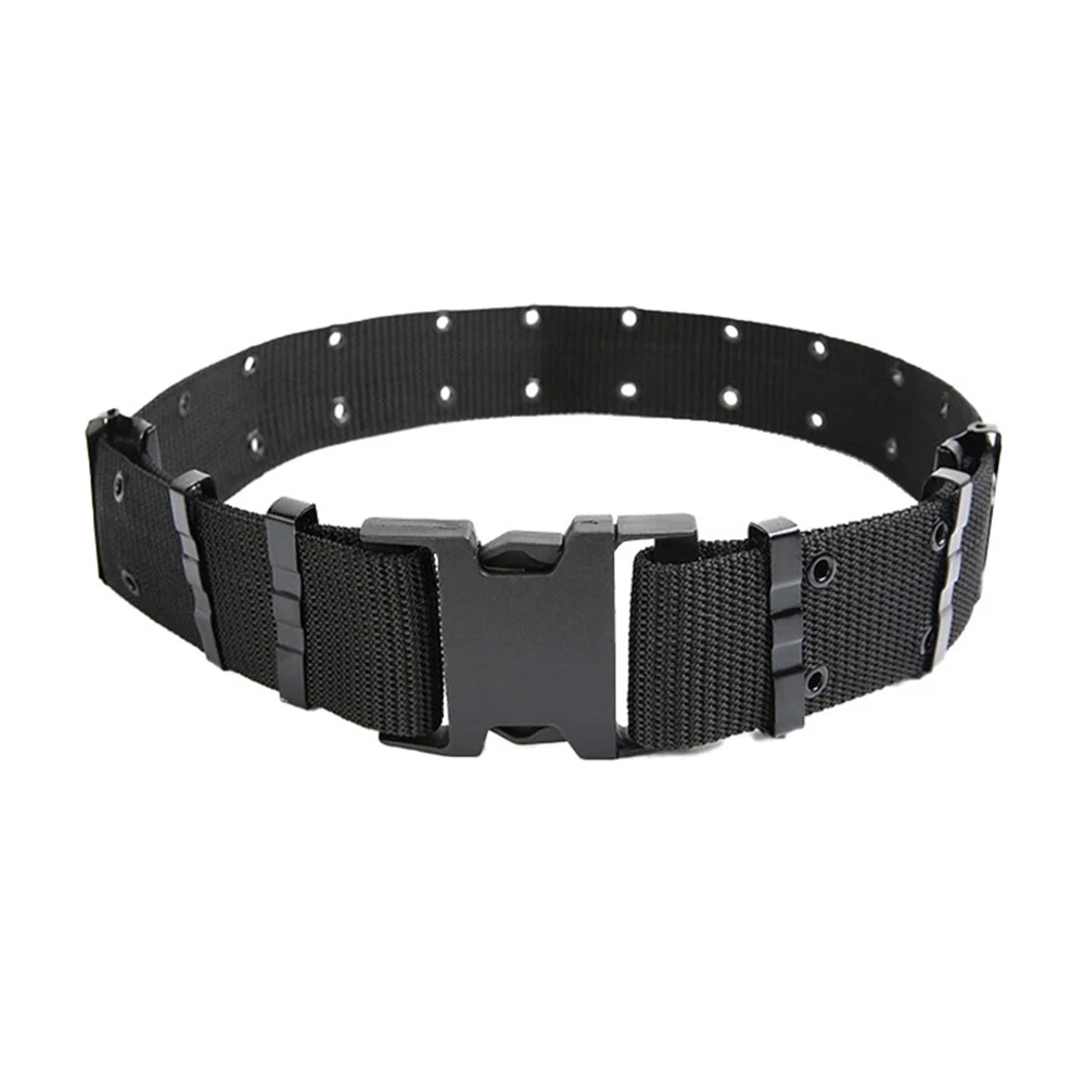 Cinturón táctico de entrenamiento de trabajo al aire libre para hombre, cinturón tejido de lona para caza, cinturón de combate multifunción - imagen 4