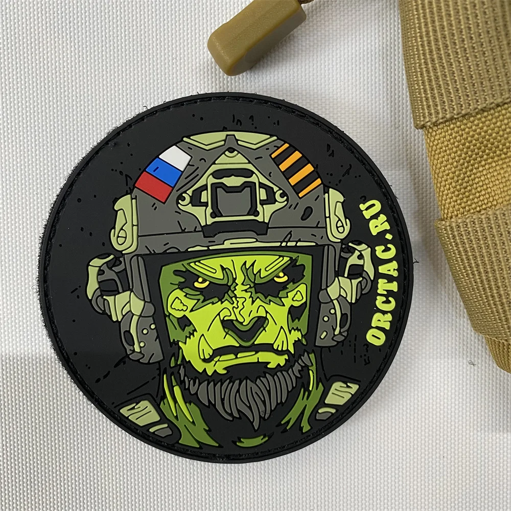 Parche de PVC ruso Chevron Orc War on Terror, parches tácticos de gancho y bucle en la ropa, insignia de moral, accesorios de mochila, pegatinas - imagen 5