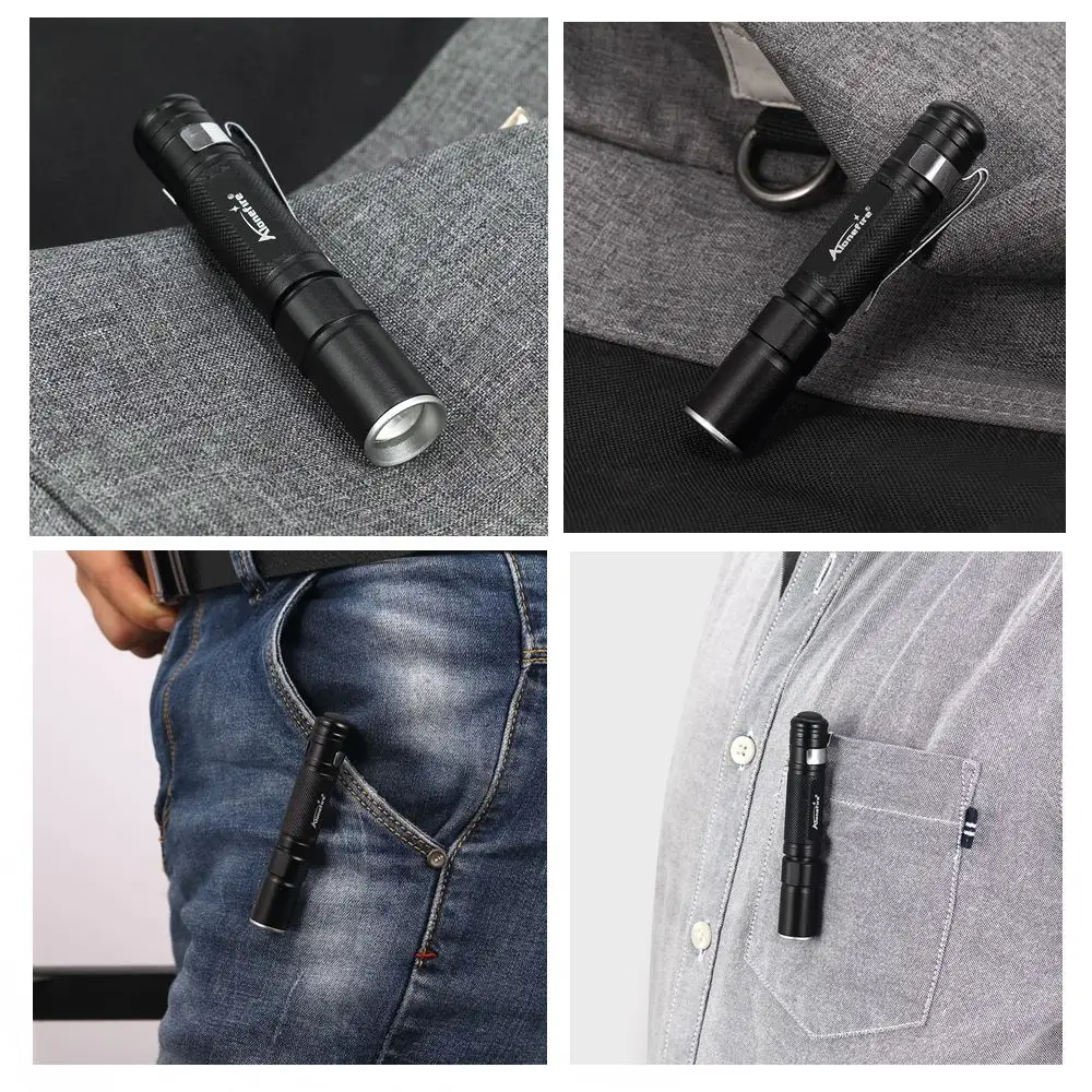 Mini linterna portátil con Zoom LED XPE de 3w, linterna para pesca al aire libre, senderismo, mochila para niños y mujeres, lámpara de libro de trabajo - imagen 3