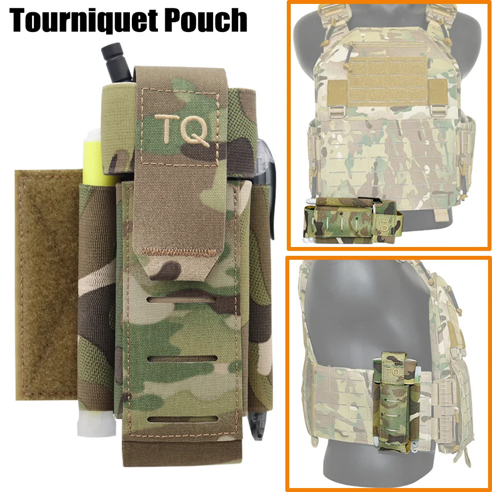 Bolsa de torniquete táctica MOLLE con panel bucle gancho extraíble