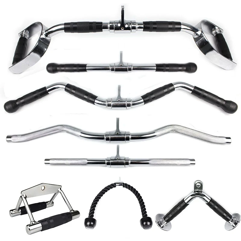 Fitness Lat Pull Down Handle gimnasio polea Cable máquina accesorio tríceps cuerda para entrenamiento en casa entrenamiento remo barra en T sólida - imagen 4