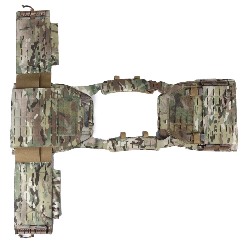 Chaleco táctico ligero para exteriores, chaleco de rotura rápida con corte láser Molle, equipo de entrenamiento de extensión Modular LSR - imagen 4