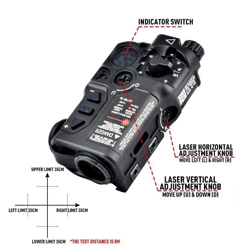 Linterna táctica de caza SF Surefir M600 RAID X Metal rojo verde azul láser IR Strobe AXON de doble función interruptor LED lámpara de exploración - imagen 5