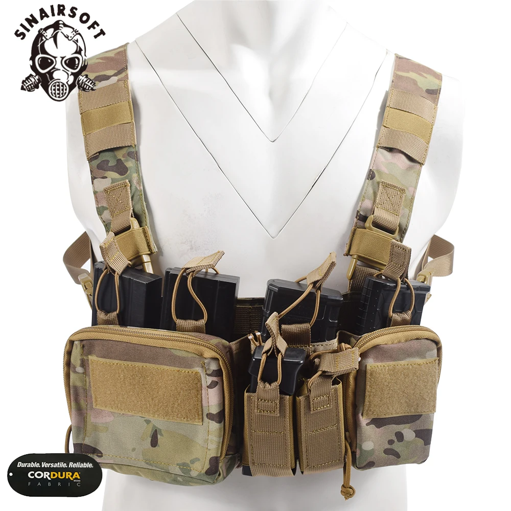 SINAIRSOFT CS Match Wargame TCM chaleco táctico Airsoft, bolsa militar, funda Molle 500D, nailon, Swat - imagen 4