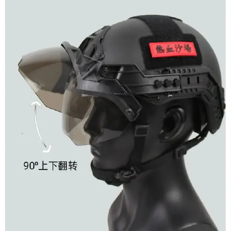 Casco táctico Universal montado en Riel, Visor abatible hacia arriba, gafas OP para casco rápido/MICH - imagen 4