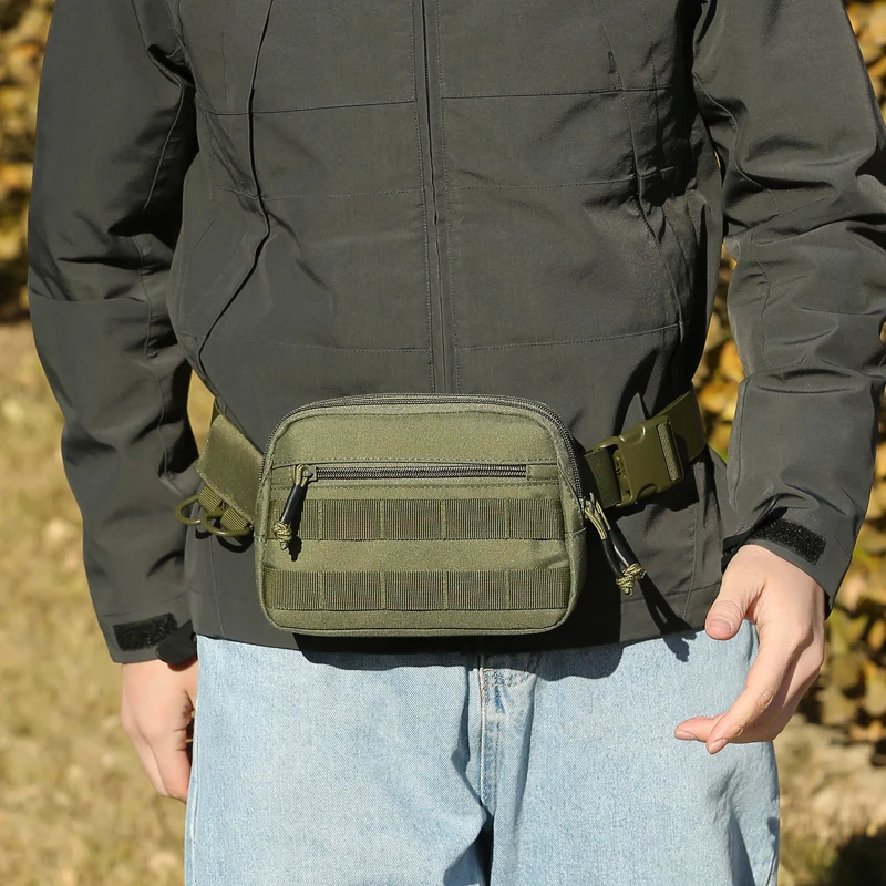 Bolsa táctica para exteriores, ligera, para pesca, Camping, accesorios de ciclismo, cinturón de cadera multifuncional, bolsa de almacenamiento de bolsillo para herramientas - imagen 2