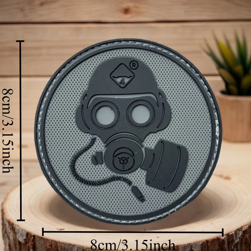 Perigo Crisis de EE. UU. Parche táctico de PVC, brazalete con gancho y bucle de calavera, insignia de moral, pegatinas decorativas para mochila, parches para ropa - imagen 3