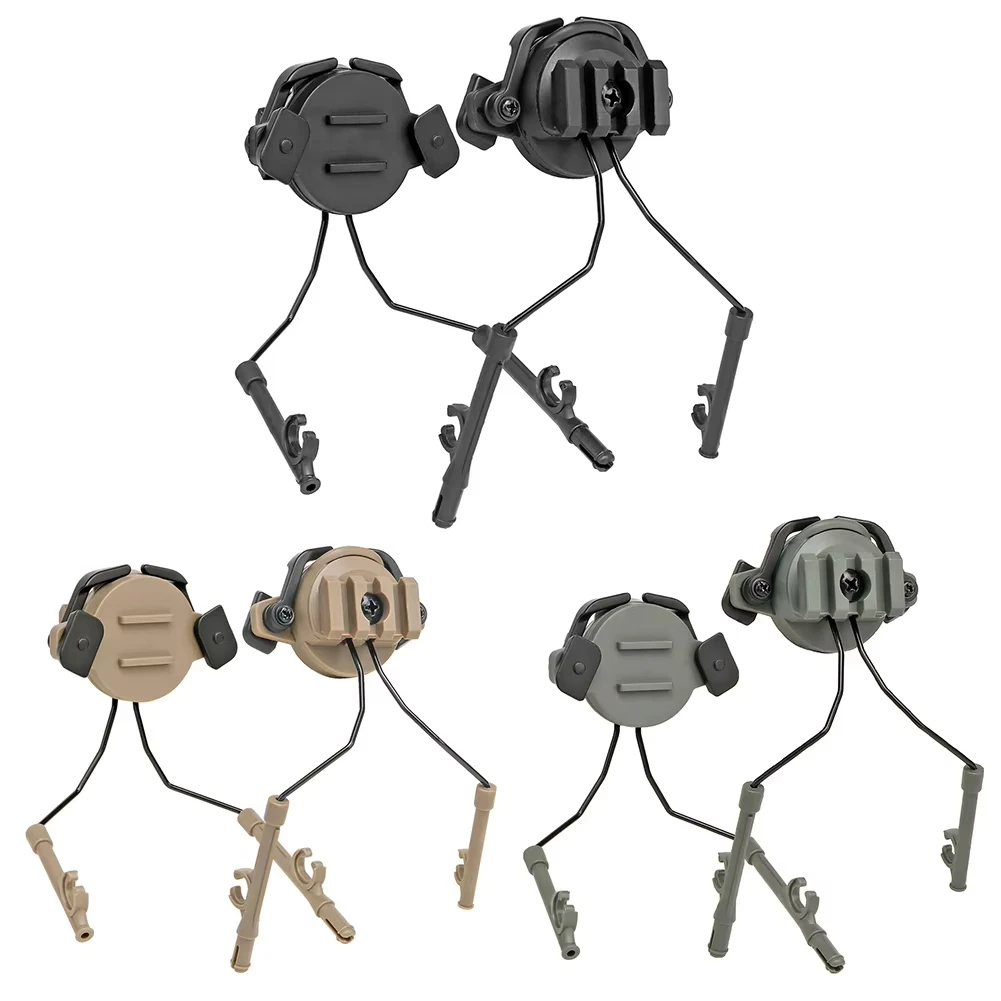 Accesorios para casco táctico, soporte de auriculares ajustable militar, adaptador de riel de arco para deportes al aire libre, Airsoft, Paintball - imagen 4