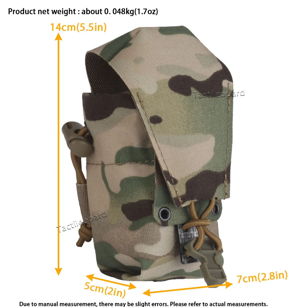 Bolsa táctica silenciosa para Flash Bang, bolsa para revistas GP de bolsillo Molle para FCPC V5, portador de placa, aparejos de pecho, accesorios de caza - imagen 3