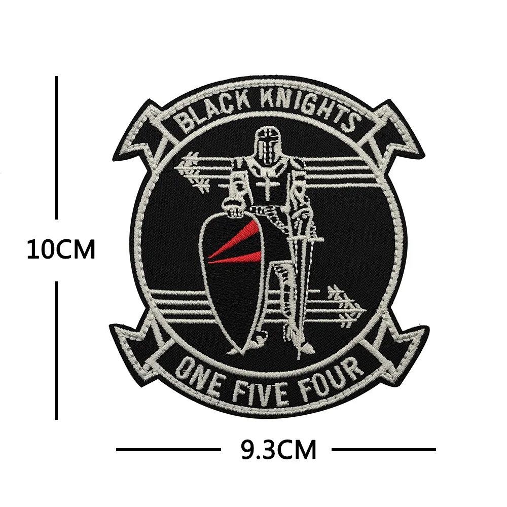 VF-31 Philly Cat Fighter Attack Squadron parche bordado VF-154 Black Knight Black Knight Squadron brazalete parches - imagen 4