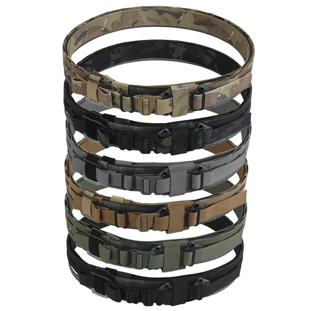 Cinturón táctico Molle 2 en 1, faja ligera para entrenamiento de caza, cinturón de batalla, hebilla de liberación rápida, equipo de correas de tiro Airsoft - imagen 4