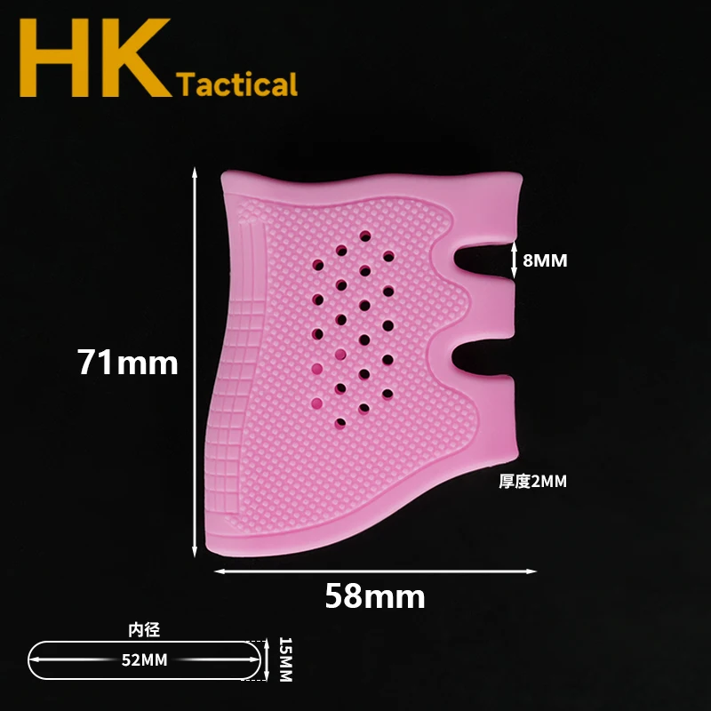 Funda de agarre antideslizante de goma para pistola táctica, guante protector transpirable antideslizante para arma de caza AR15 HK416 G17 G19 G22 - imagen 5