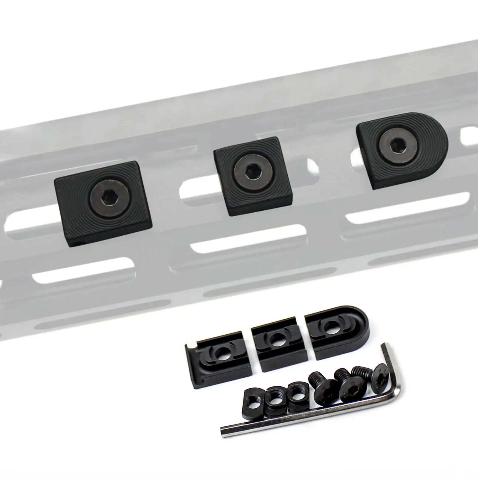 SOTAC-GEAR 3 uds MLOK interruptor Cable Clip sistema guía de alambre para M300 M600 PEQ gestión de cables de luz riel Picatinny Metal/nylon - imagen 4