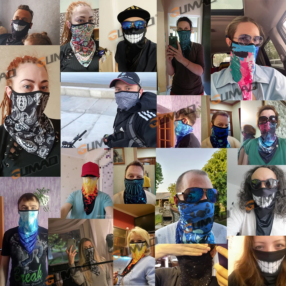 Pañuelo deportivo de seda de hielo para hombre y mujer, máscara triangular para esquí, ciclismo, correr, senderismo, bufanda de tubo, para el cuello polaina, - imagen 5