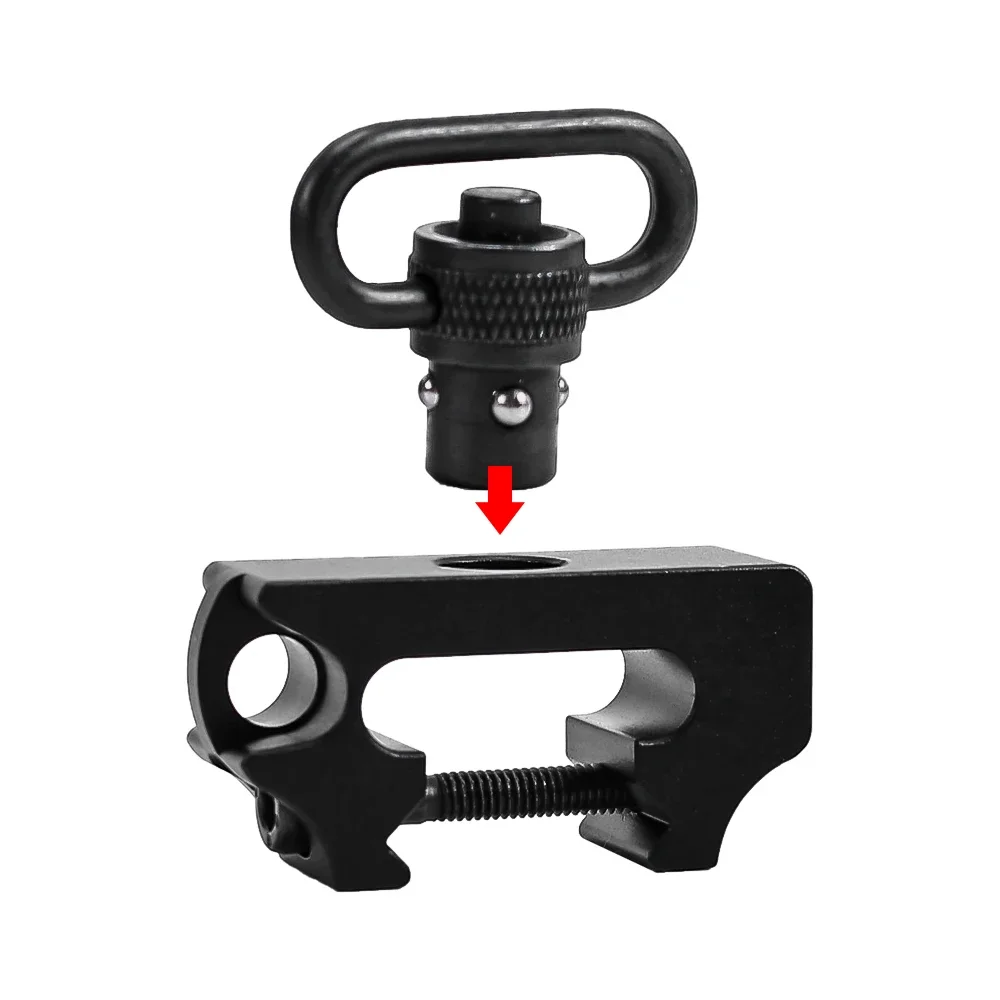 Adaptador de montaje giratorio de eslinga de separación rápida, correa para Rifle QD de 1,25 pulgadas, accesorio de anillo de eslinga, riel Picatinny de 20mm, accesorios para pistola de caza - imagen 3