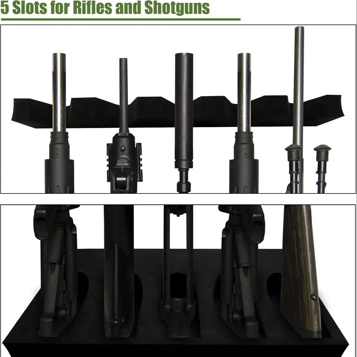 Soporte para pistola de espuma para Rifles, almacenamiento de escopetas, montaje en pared Rset, soporte para carabina, soporte para armas, organizador Universal seguro para pistola - imagen 4