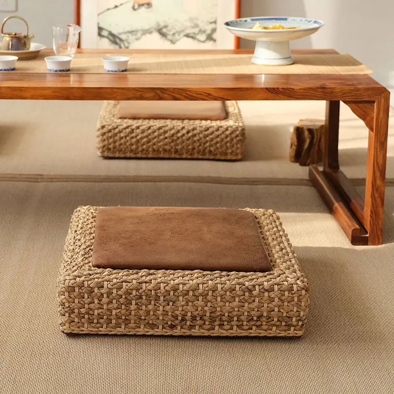 Cojín de tatami futan para sala de té, mesa de té, balcón, ventana de Bahía, futan home, pier sentado en el suelo, estilo japonés - imagen 4