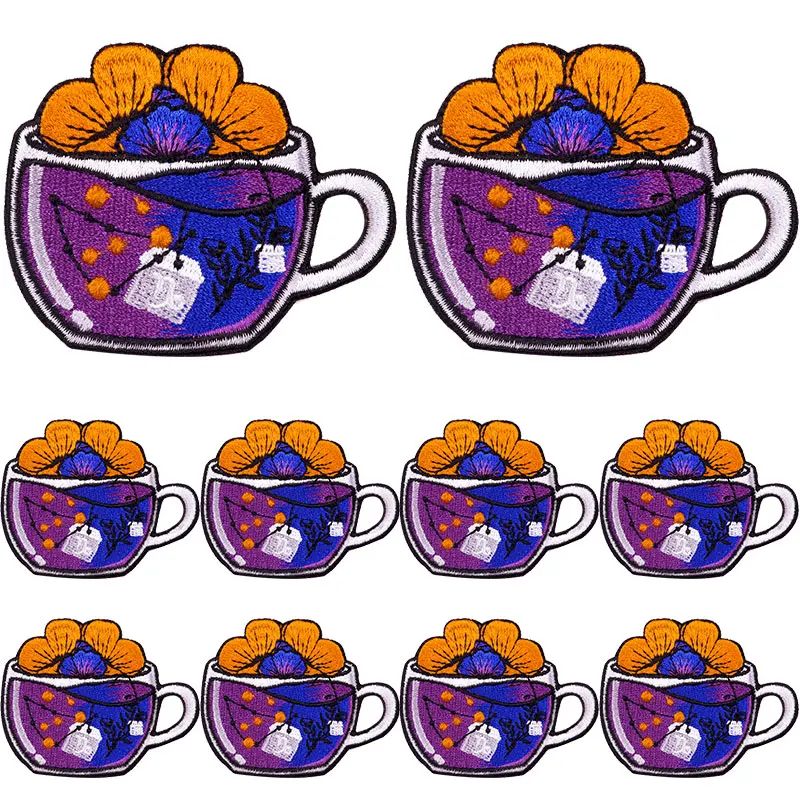 Parches bordados de mariposa para planchar en la ropa, parches de aventura de montaña, para viajes al aire libre, pegatina para ropa, 10 unids/lote - imagen 5