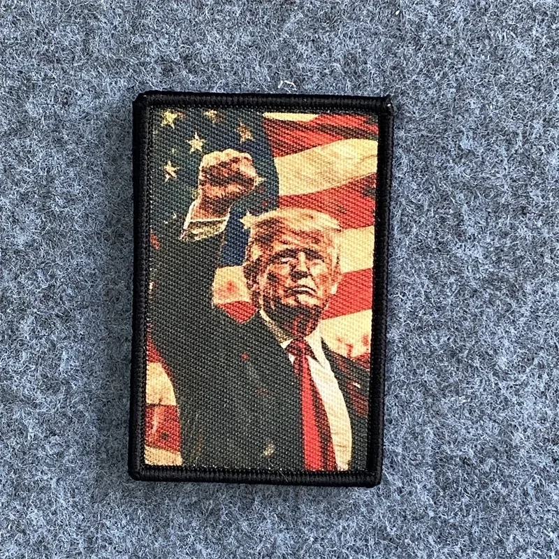 Parche de lucha de puño en aire de Trump, gancho y bucle, moral militar, insignia táctica, insignia, mochila, accesorios decorativos, pegatinas - imagen 2