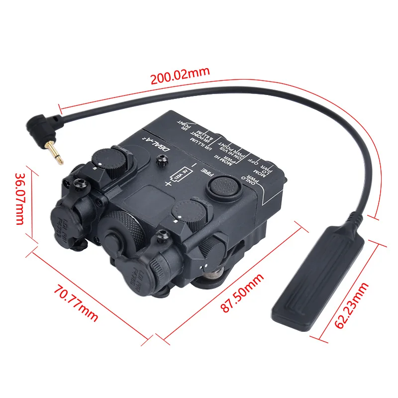 Airsofr táctico DBAL-A2 punto rojo verde Indicador de MIRA LÁSER solo láser sin luz No IR DBAL M300 M600 linterna de caza - imagen 5