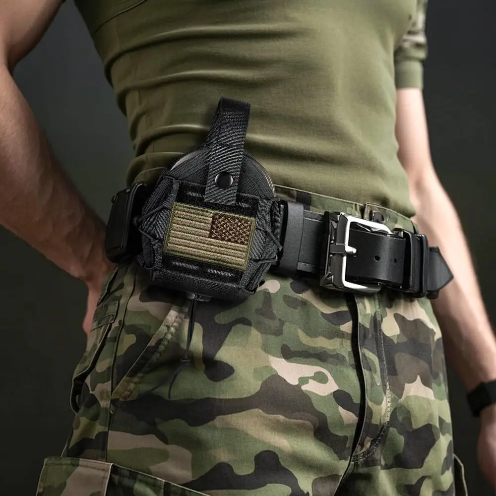 Soporte para esposas tácticas individual/doble, bolsa Molle con tapa abierta, funda Universal para esposas, funda para grilletes, riñonera para cinturón de servicio