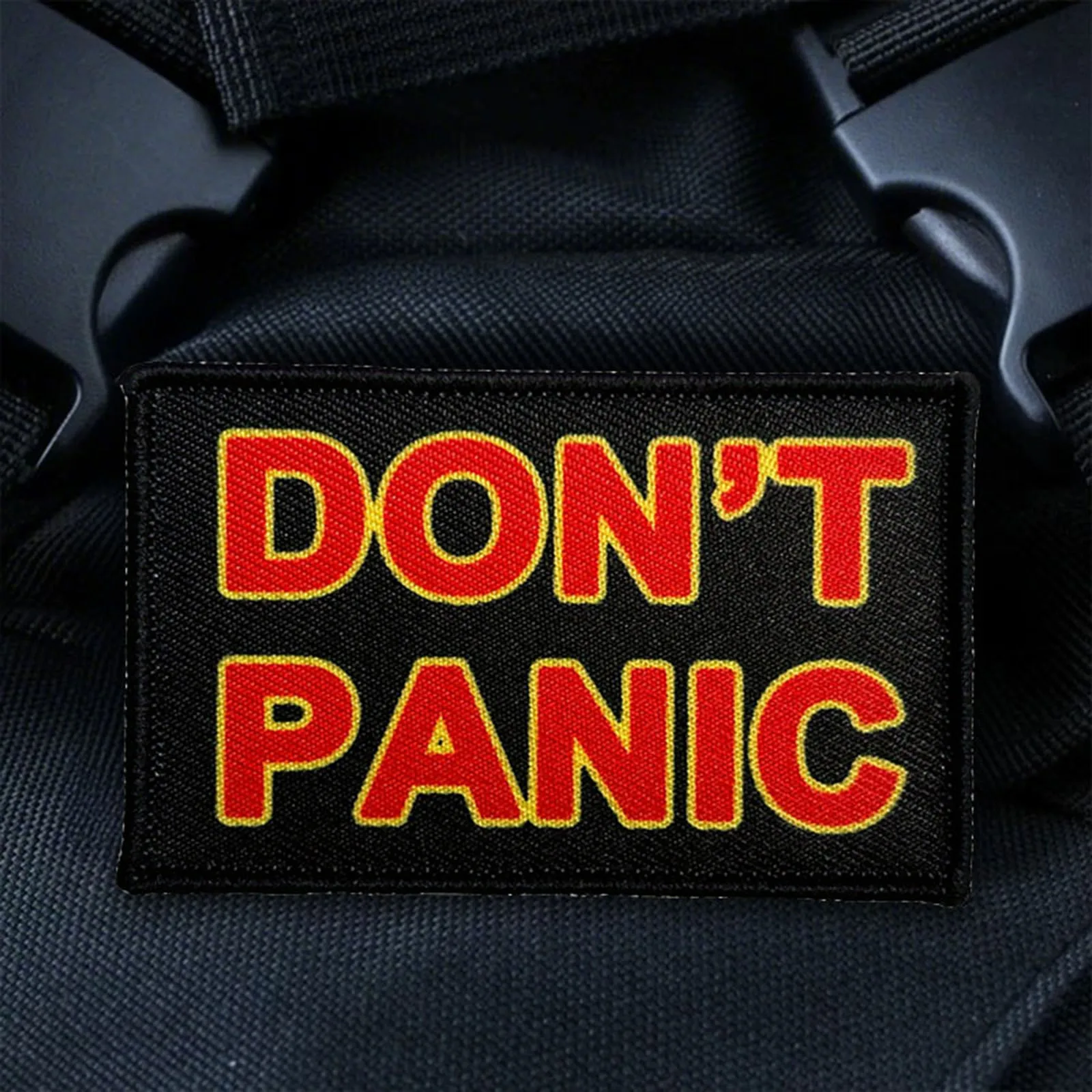 Parche táctico DON'T PANIC, parches divertidos de gancho y bucle, insignia de moral, brazalete del ejército militar, pegatinas para mochila - imagen 4