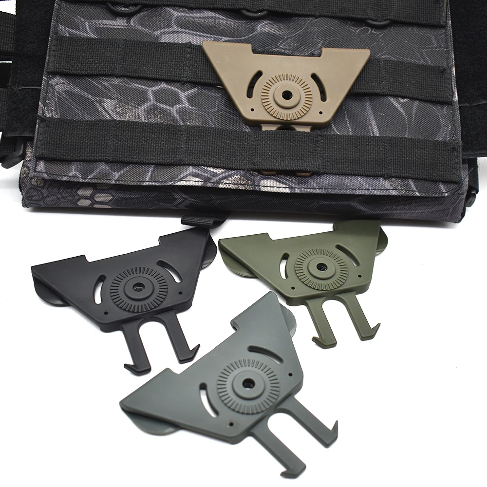 Adaptador MOLLE de funda Modular de polímero, plataforma de suspensión para fundas de pistola/bolsas de revistas de 9MM para chaleco MOLLE, accesorios de engranaje - imagen 5