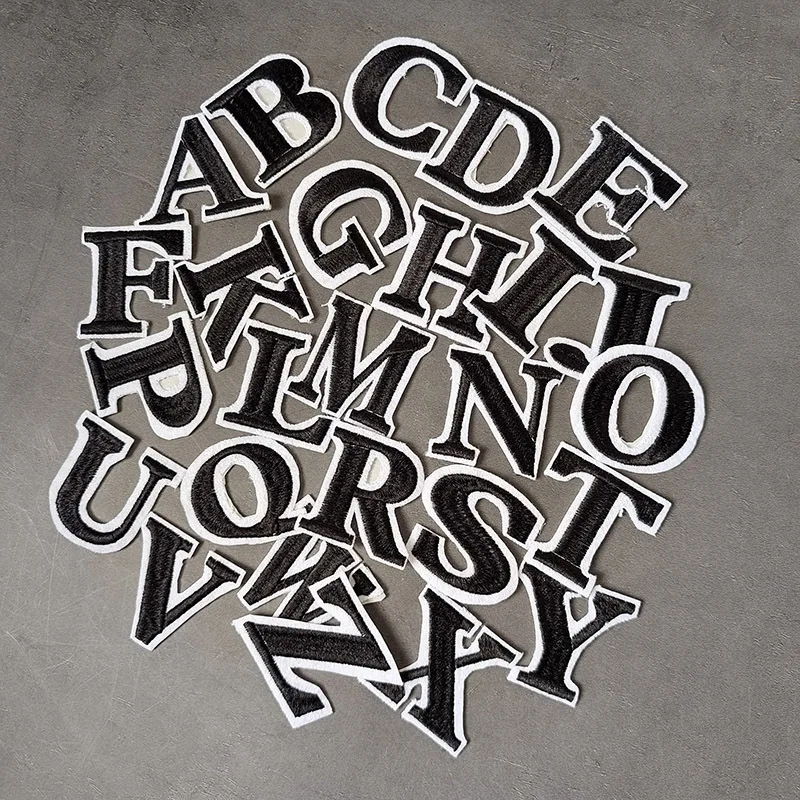 Parche bordado letras negras personalizadas para mochilas y gorras - imagen 5