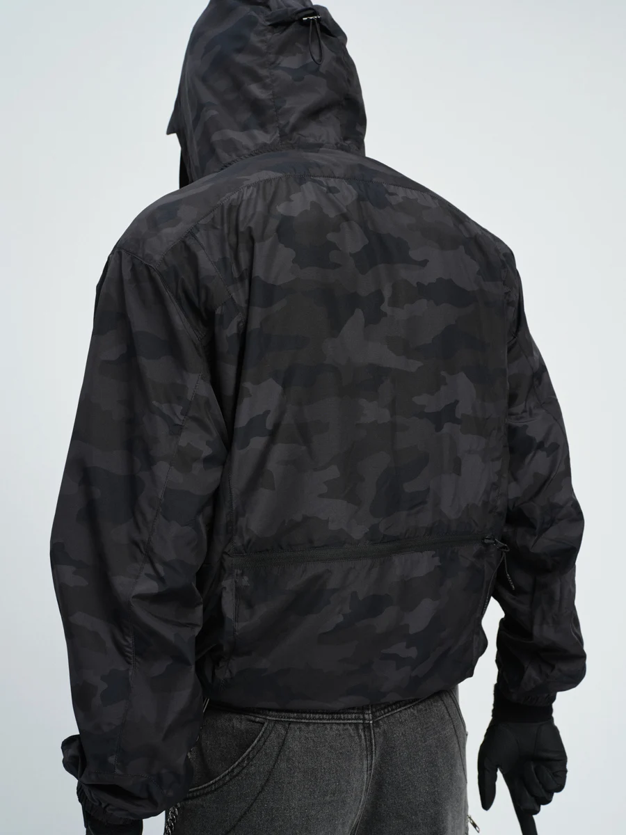 Ropa de protección solar absorbente con tres cremalleras de camuflaje para hombre, ropa de protección solar ultraligera para verano al aire libre - imagen 4