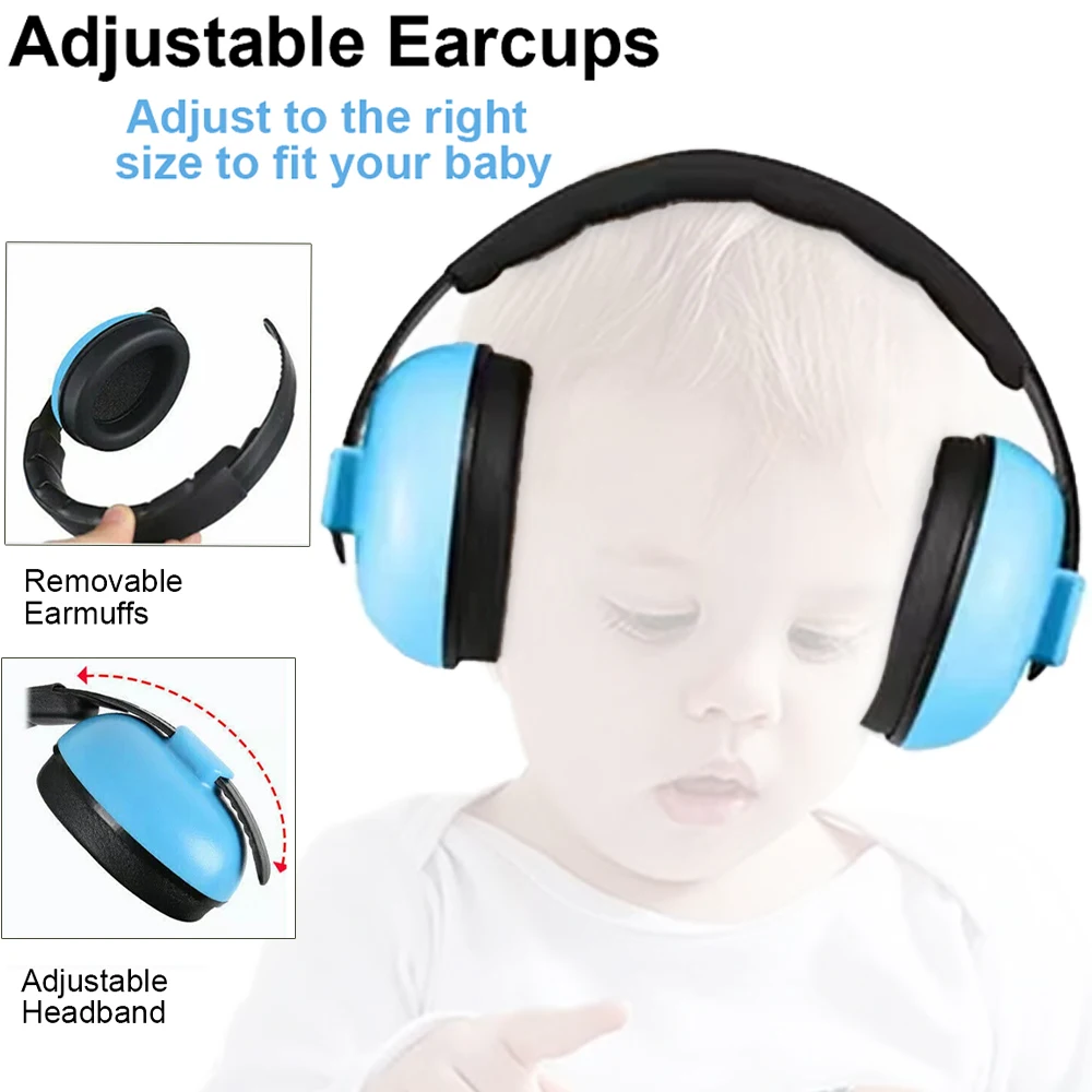 Protección para los oídos de bebé, auriculares con cancelación de ruido, orejeras para niños pequeños, camilla para los oídos para dormir, tapones para los oídos para dormir, 1 ud.