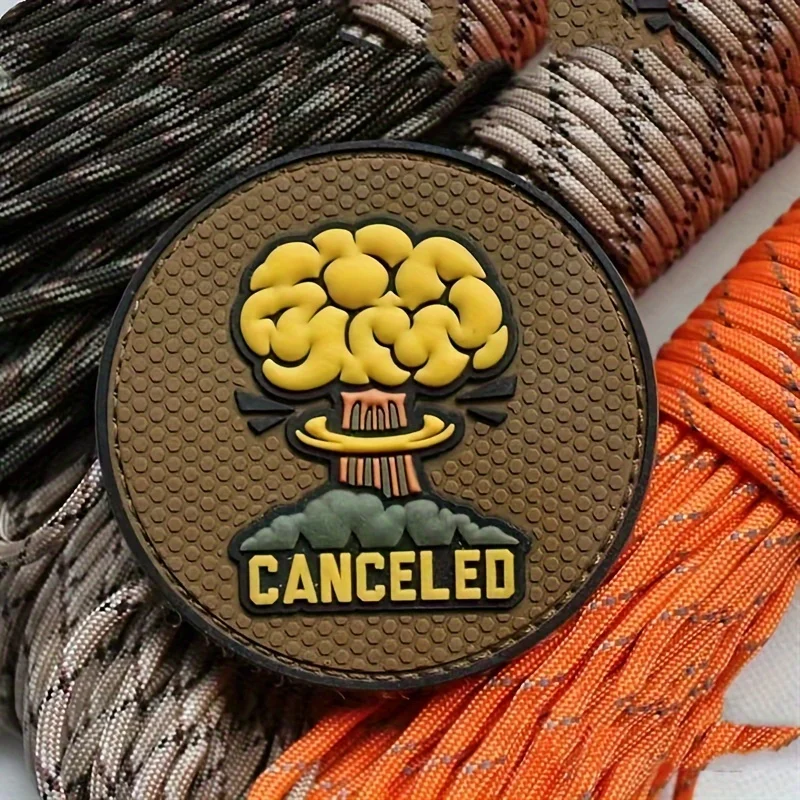 Parches de explosión nucleares vintage con velcros – Estilo militar retro, 6,5 cm/2,5 pulgadas – Perfecto para chaquetas, bolsos Molle, sombreros y bricolaje - imagen 2