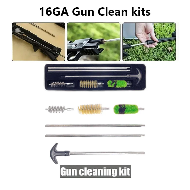 Kit de limpieza de armas, juegos de 6 uds para Rifle, pistola y cepillo para escopeta 12GA/16GA y accesorios de resorte para el cuidado y el mantenimiento efectivo de la pistola - imagen 4