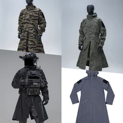 Bata de laboratorio táctica Camisa larga Negro, gris, Camuflaje nocturno del desierto, Camuflaje de rayas de tigre,