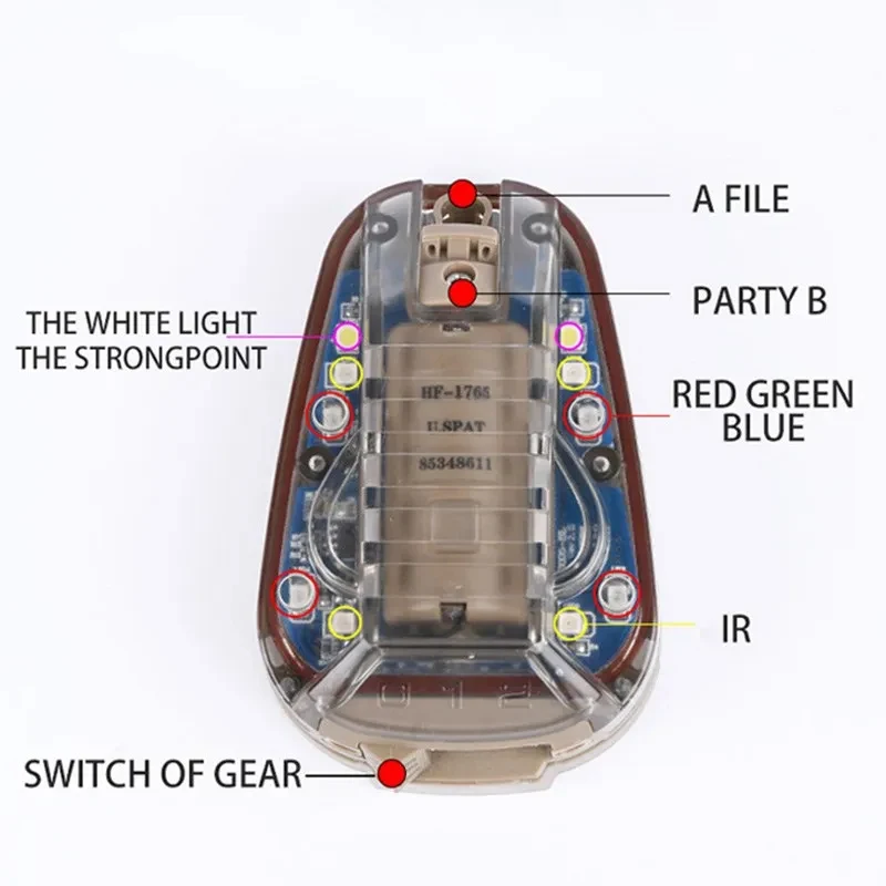 WADSN STAR 6 GEN3 Airsoft impermeable casco rápido luz rojo verde azul IR luz estroboscópica supervivencia al aire libre señal de seguridad lámpara Flash - imagen 4
