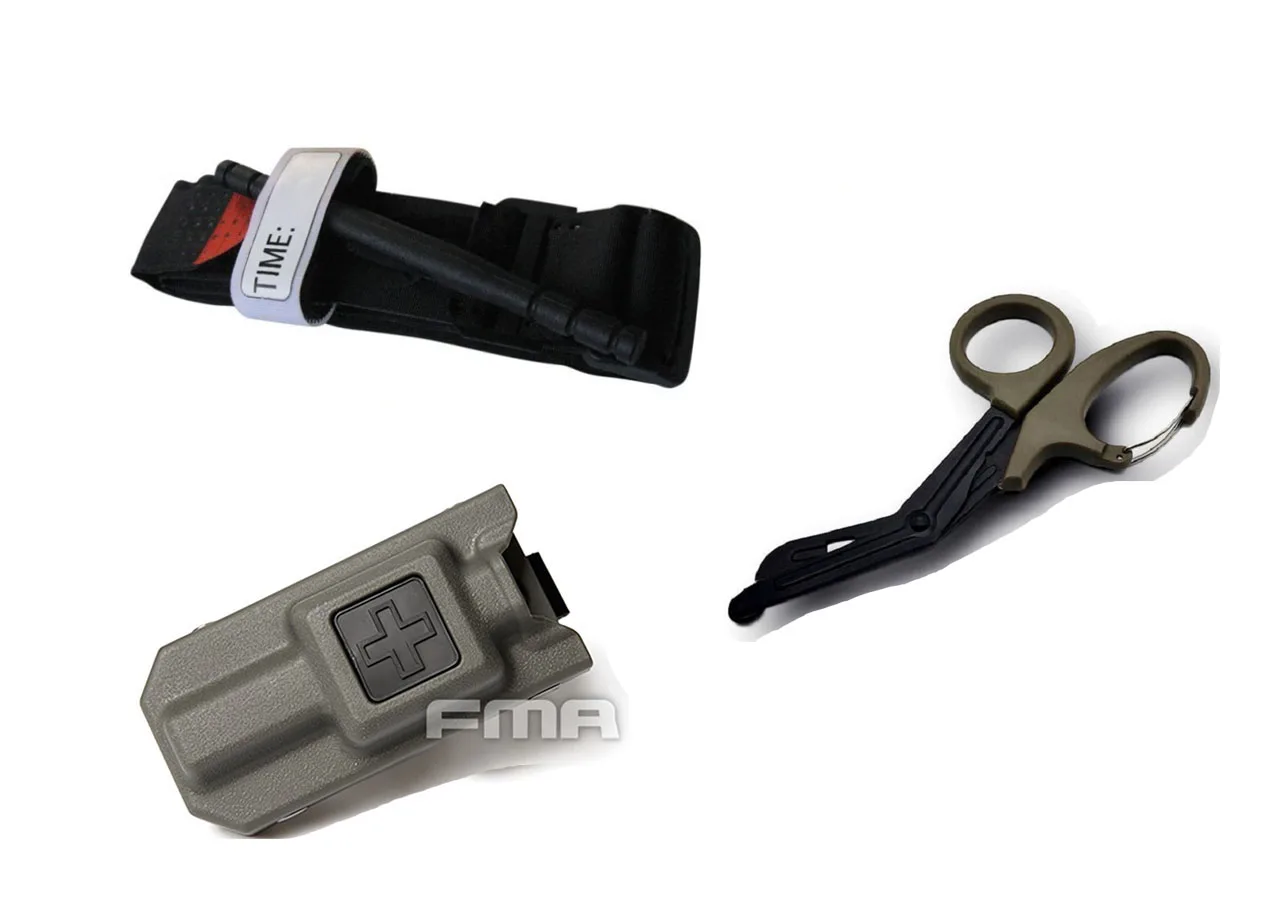 Torniquete táctico de primeros auxilios, Kits de bolsa Molle, operación con una sola mano, vendaje hemostático, Trauma, cizalla médica - imagen 3