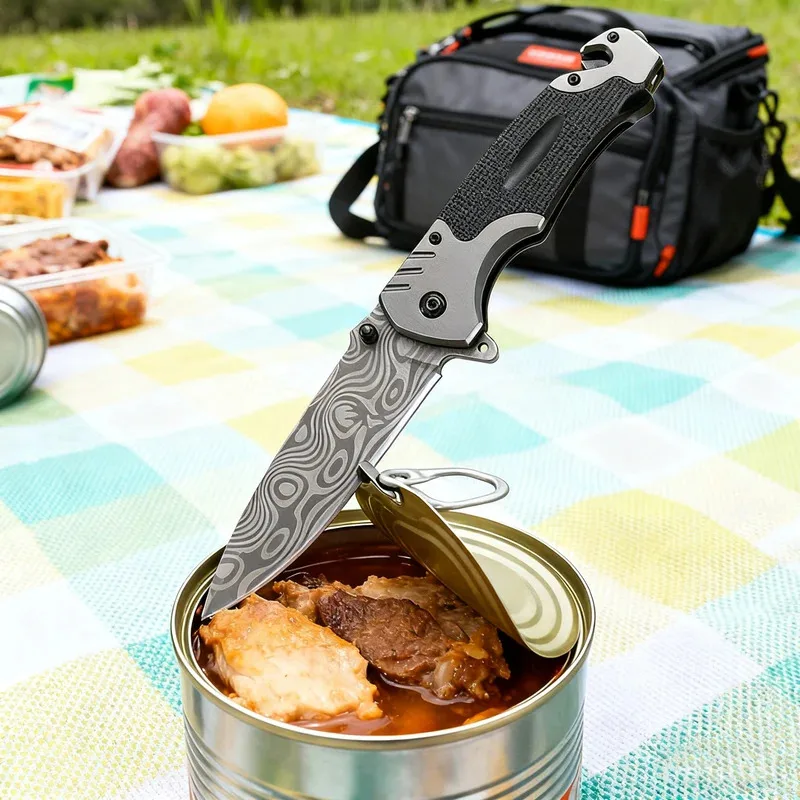 Navaja táctica plegable de acero inoxidable EDC para supervivencia - imagen 3