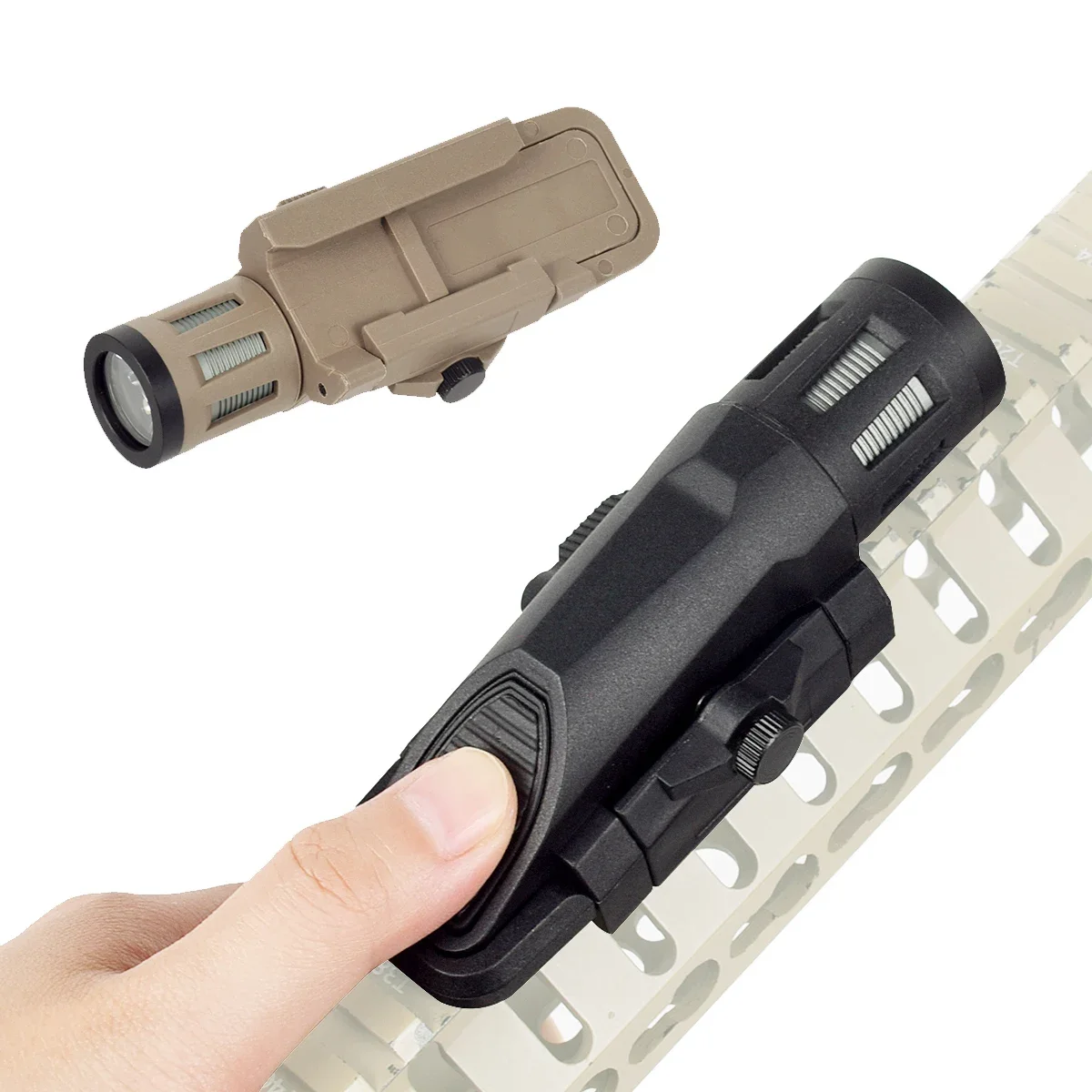 Táctico WML Gen Nylon armas estroboscópicas constantes luz de caza linterna LED blanca ajuste 20mm Rail Airsoft pistola Rifle AR15 AK47 - imagen 3