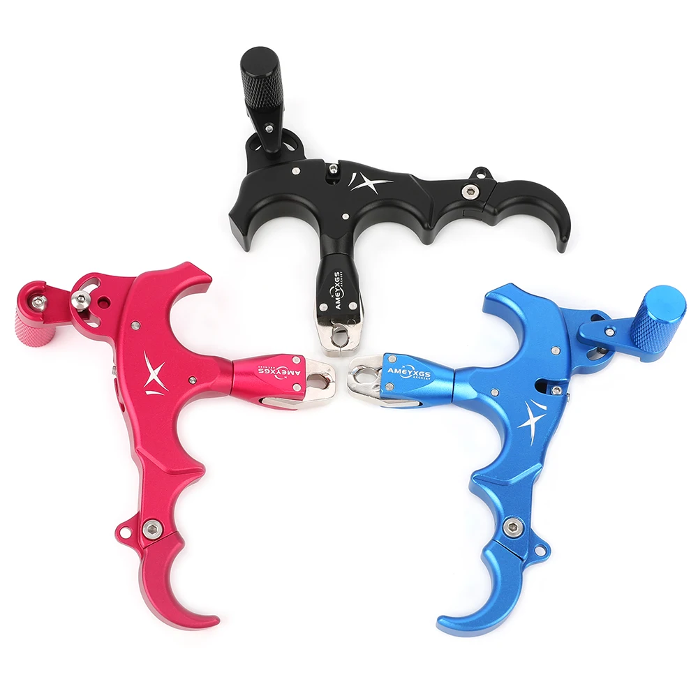 Disparador arco compuesto gatillo pulgar negro rojo azul - imagen 5