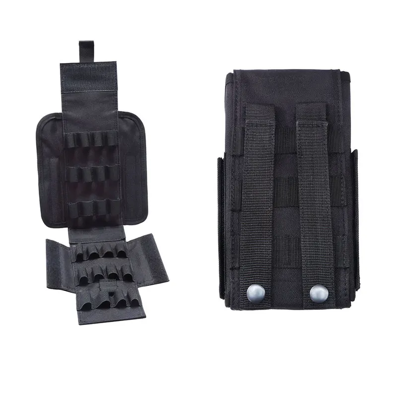 Bolsa de munición Molle 25 redonda de calibre 12GA 12, bolsa para revistas de recarga de escopeta con soporte para munición, bolsa para revistas con eslinga de concha para escopeta - imagen 4