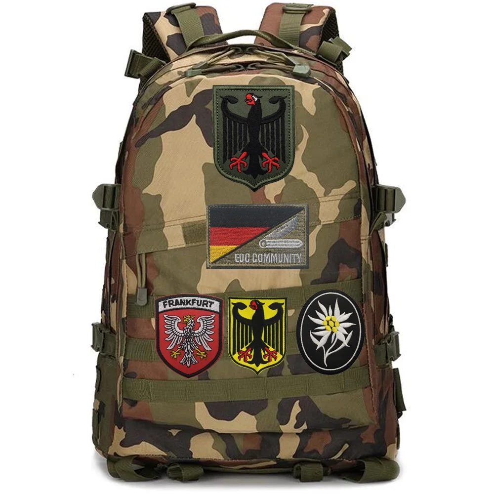 Parche de mochila con brazalete de bandera de Alemania DEU, insignia de bolsa reflectante, IR, camuflaje de la selva, militar, ropa al aire libre - imagen 4