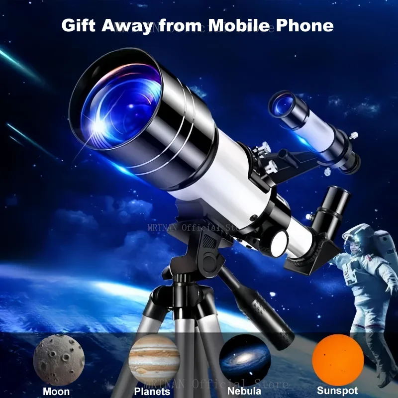 F30070 Telescopio astronómico de gran aumento de 70 mm de alta calidad fácil de operar para observación de la luna - imagen 3