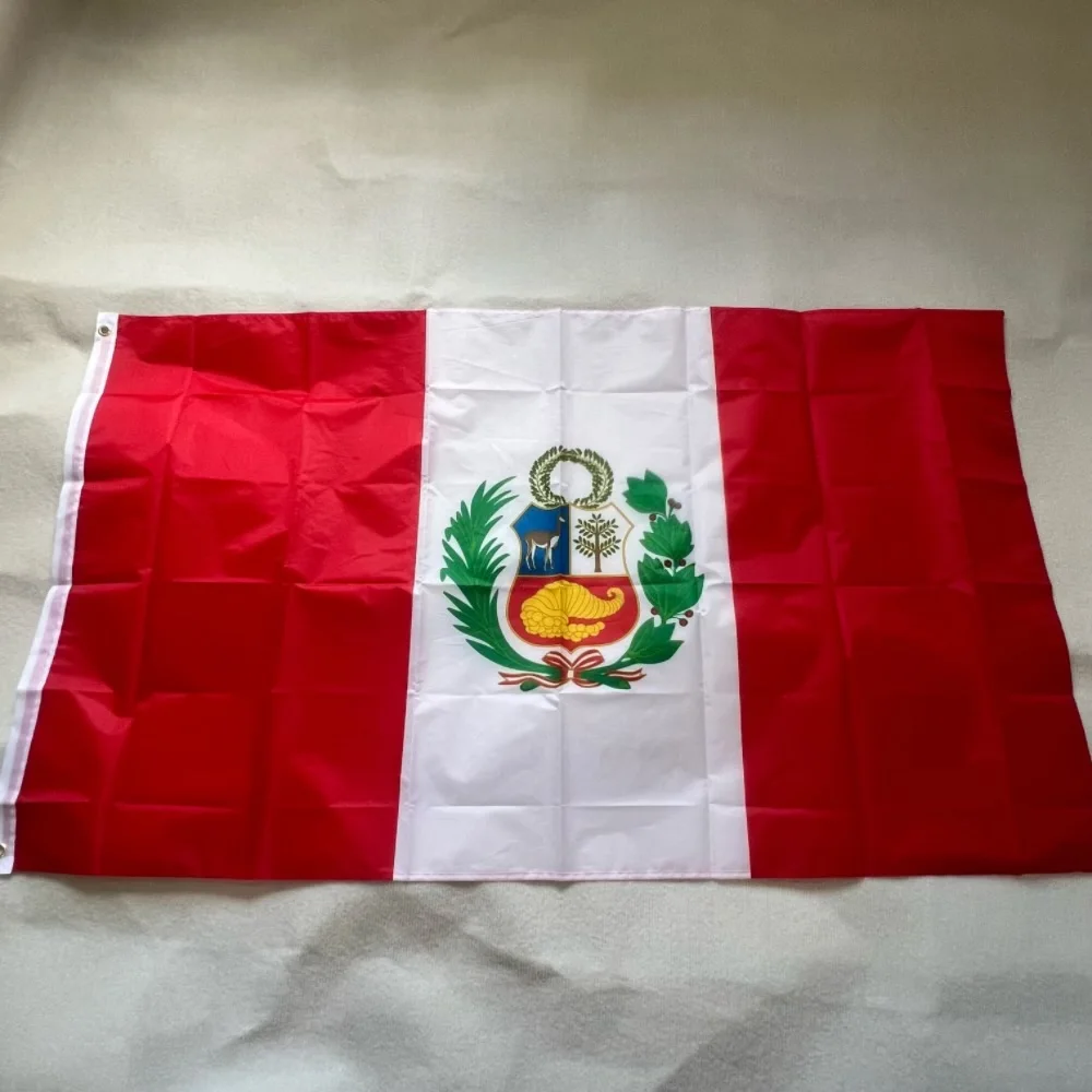 Bandera de Perú 90x150cm colgante de alta calidad 3x5 pies decoración de pancarta de bandera de poliéster