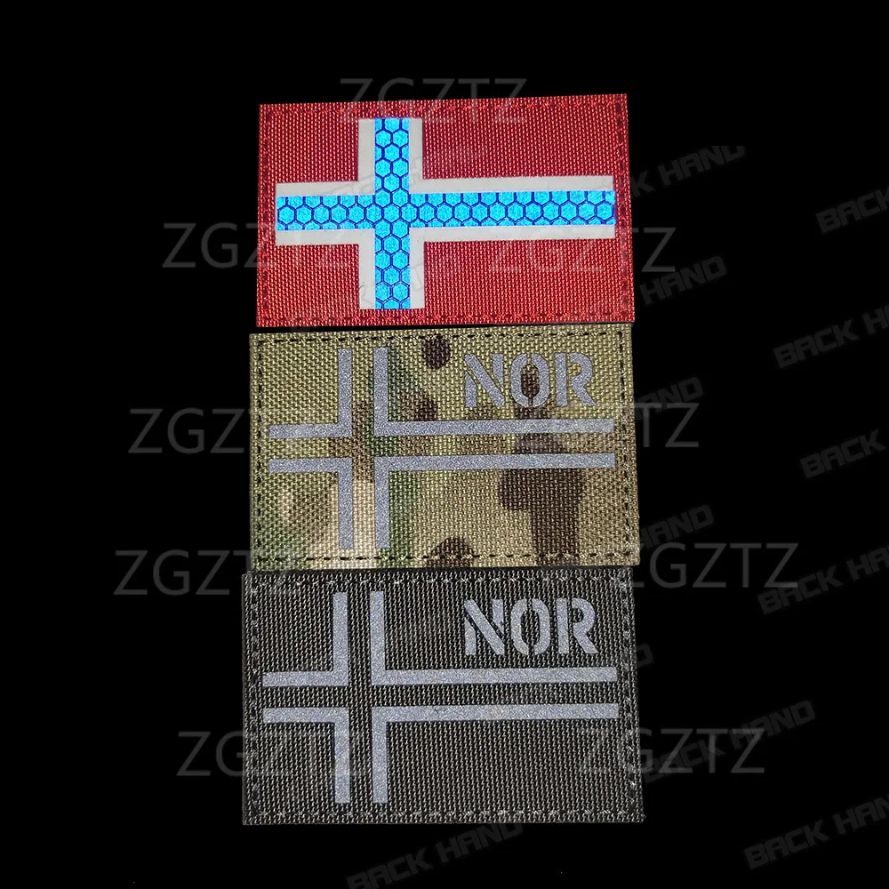Suecia Noruega Dinamarca Islandia Finlandia Suiza bandera bordada IR parches reflectantes emblema apliques pegatina tira insignias - imagen 4