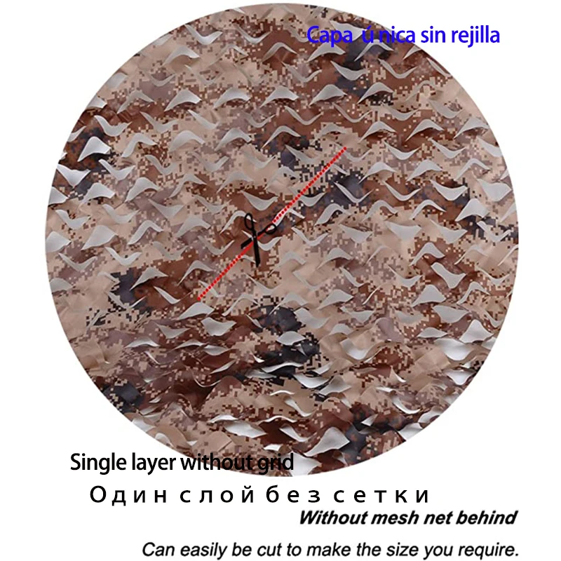 Red de camuflaje 1,5 M * 2 3 4 5 6 7 8 9 10M de ancho red de camuflaje rollo a granel decoración parasol fiesta Camping desierto jungla - imagen 5