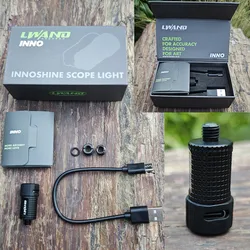 Luz de visión recargable por USB para tiro con arco, ajuste de 3 niveles, ajuste Universal atornillado de 6/9/11mm para accesorios de mira de arco compuesto