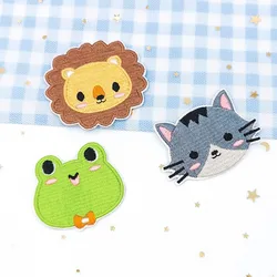 Parches termoadhesivos bordados de animales para chaquetas DIY